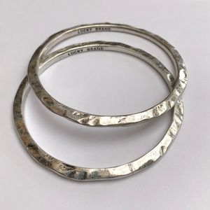 Lucky Brand Hammered Bangles